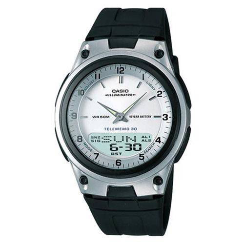 Relógio Masculino Anadigi Casio Aw-80-7AVDF - Prata