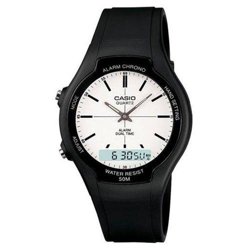 Relógio Masculino Anadigi Casio Aw-90H-7EVDF - Preto