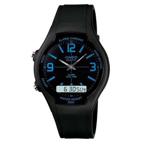 Relógio Masculino Anadigi Casio Aw-90H-2BVDF - Preto