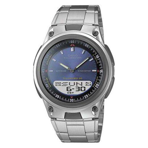Relógio Masculino Anadigi Casio Aw80d2avdf - Prata