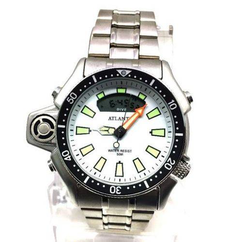 Relógio Masculino Atlantis G3220 Fundo Branco