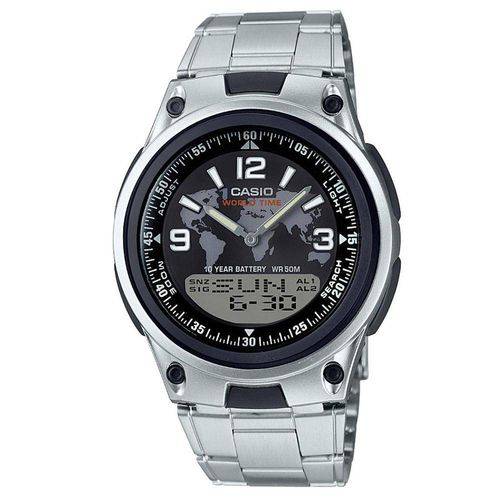 Relógio Masculino Casio Anadigi Aw-80d-1a2vdf - Prata