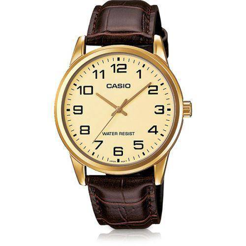 Relógio Masculino Casio Collection Mtp-V001gl-9budf - Marrom/Dourado