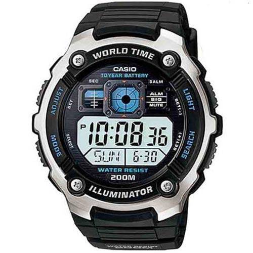 Relógio Masculino Casio Digital Preto com Prata AE-2000W-1AVDF