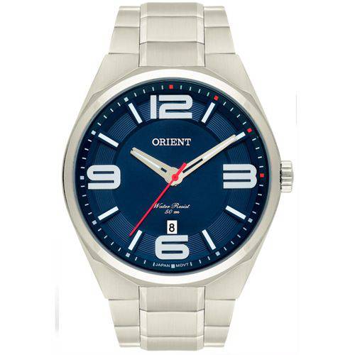 Relógio Masculino Orient Aço Mbss1326 D2sx Azul