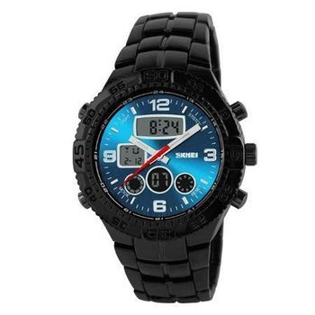 Relógio Masculino Skmei Anadigi 1030 - Preto - Azul