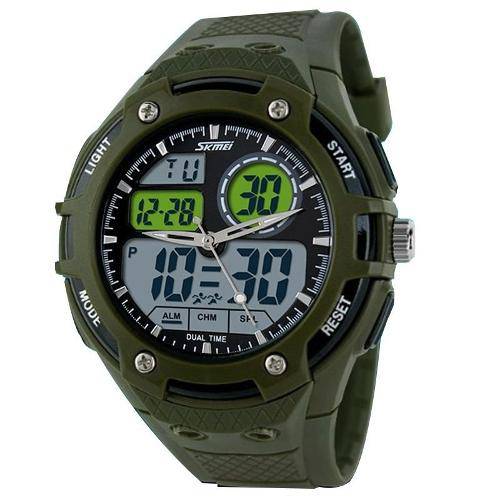 Relógio Masculino Skmei Anadigi 1018 Verde