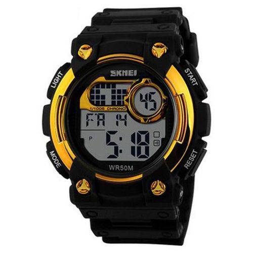Relógio Masculino Skmei Digital 1054 - Preto/dourado