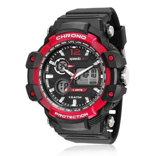 Relógio Masculino Speedo Anadigi 81150g0evnp1 - Preto/vermelho