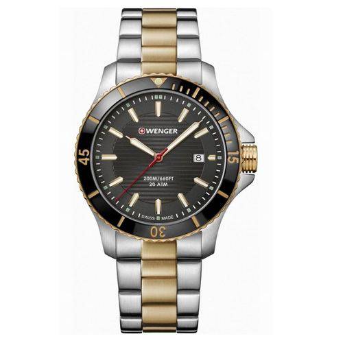 Relógio Masculino Suíço Wenger Linha Seaforce Aço Inox / Dourado 01.0641.127