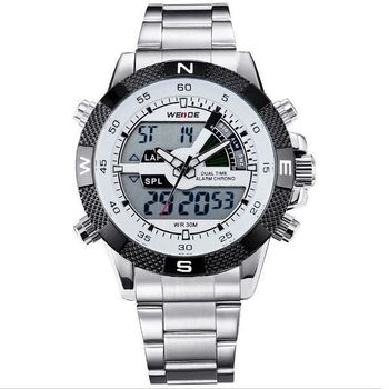 Relógio Masculino Weide Anadigi WH-1104 -Branco
