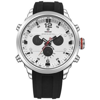 Relógio Masculino Weide Anadigi WH-6303 Branco
