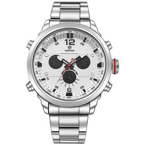 Relógio Masculino Weide Anadigi Wh-6303 Branco