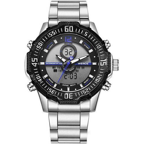 Relógio Masculino Weide Anadigi Wh-6105 Azul