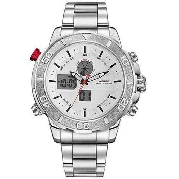 Relógio Masculino Weide Anadigi WH-6108 Branco