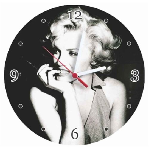 Relógio MDF Marilyn Monroe