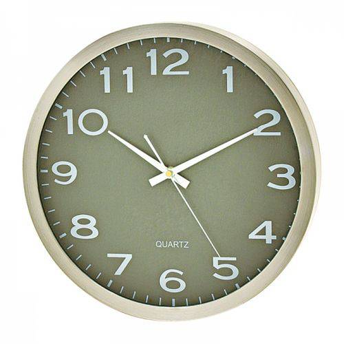 Relógio Meredith de Parede Aluminium Natural 36x36x6cm - Ledlustre