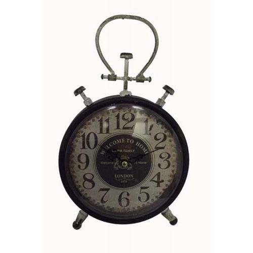 Relógio Mesa Ferro Vintage Goodsbr 23x17x5cm