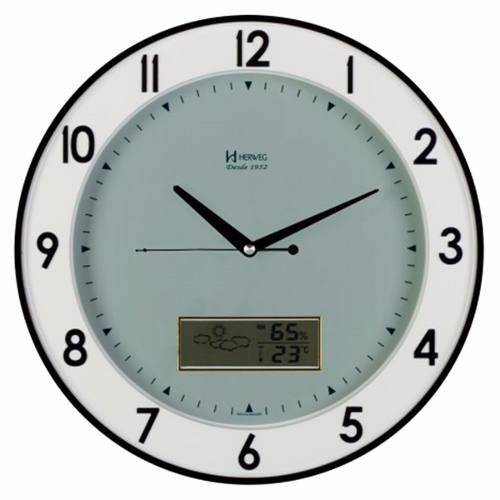 Relógio Parede 35 Cm Termohigrometro Herweg Silencioso 6805