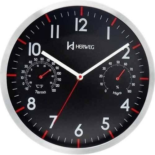 Relógio Parede Herweg 6397 Digital Termometro Higrometro