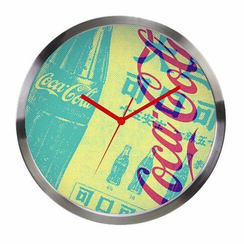 Relógio Parede Metal Coca-Cola NewsPaper Ø30cm