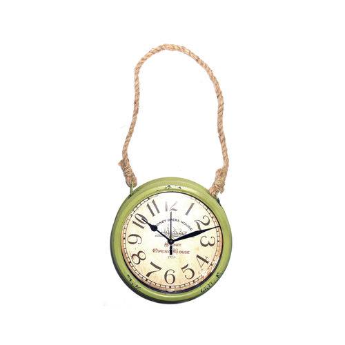 Relógio Retro com Alça de Corda Verde