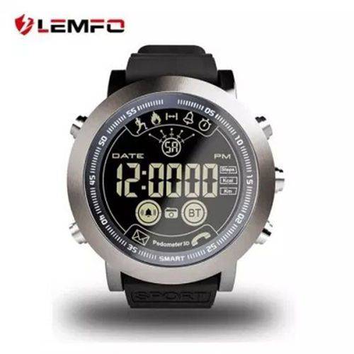 Relógio Smartwatch Lemfo Lf23 Prata Pulseira de Silicone
