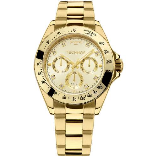 Relógio Technos Dourado Feminino Elegance Ladies 6p29ait/4x