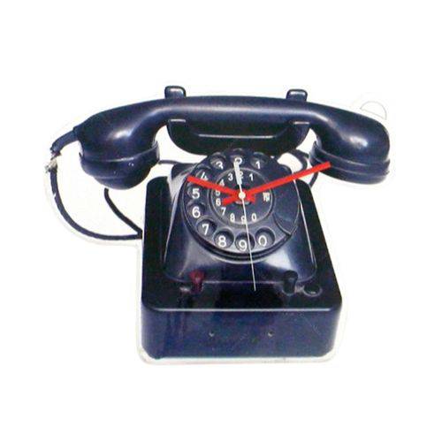 Relógio Telefone Retrô em Polipropileno