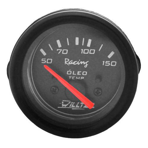Relógio Termômetro Temperatura Óleo Willtec Preto 150 C 52mm
