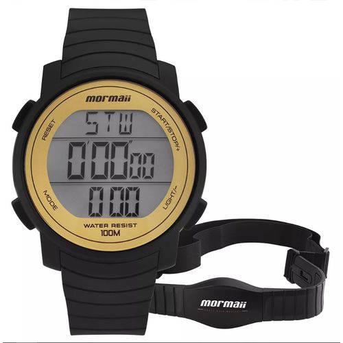 Relógio Unissex Mormaii Mo11560aa/8d Digital Preto Monitor Cardíaco