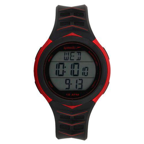 Relógio Unissex Speedo 80621g0evnp1 Preto/vermelho