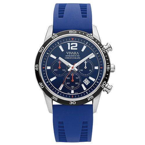 Relógio Vivara Masculino Borracha Azul - Ds13101r1c-1