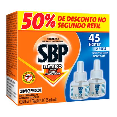 Inseticida SBP Eletrico Liquido 50% de Desconto no Segundo Refil
