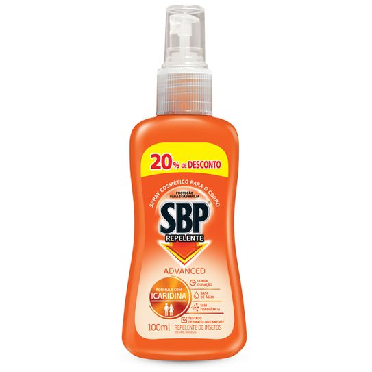 Repelente Sbp Spray 100ml com 20% de Desconto