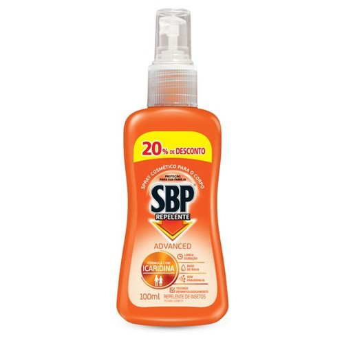 Repelente Spray Sbp Advanced 100ml 20% Desconto