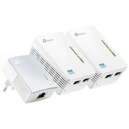 Repetidor de Sinal Wi-fi Tp-link Av600 Powerlinetl-wpa4220t Kit de 300mbps - Branco