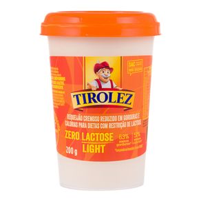Requeijão Light Zero Lactose Tirolez 200g
