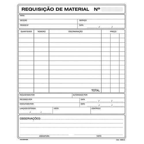 Requisição de Material Simplificada - São Domingos 6867-6