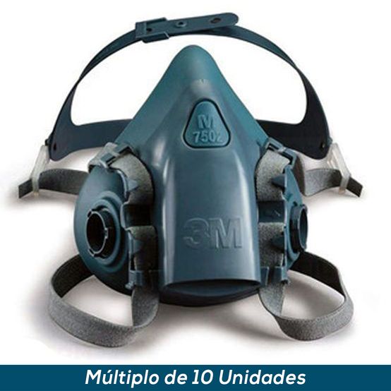 Respirador Reutilizável Semi Facial 3M 7502 Médio