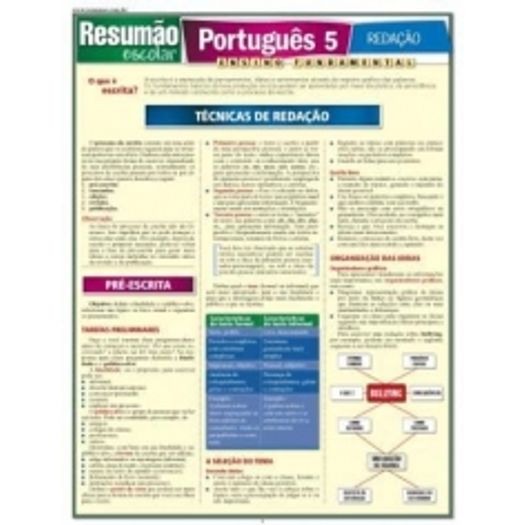 Resumao Escolar - Portugues 5 - Redacao - Bafisa