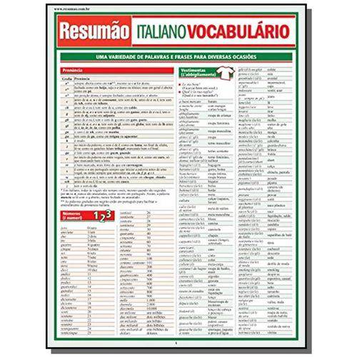 Resumao - Italiano Vocabulario
