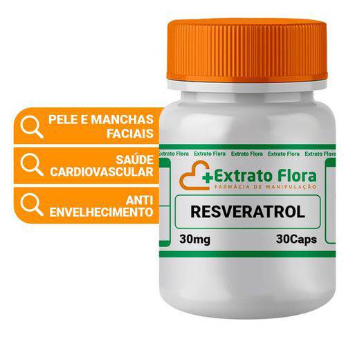 Resveratrol 30mg 30 Cápsulas