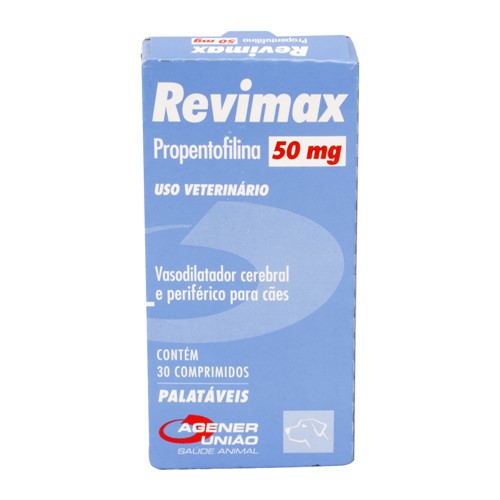 Revimax 50mg para Cães Uso Veterinário com 30 Comprimidos