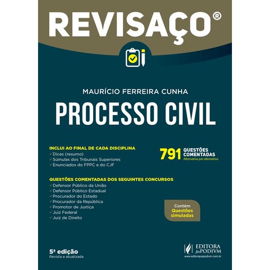 Revisaco Processo Civil - 791 - Questoes Comentadas - Juspodivm