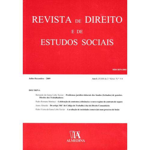 Revista de Direito e de Estudos Sociais, Julho-dezembro 2009 - Ano L (xxiii da 2.a Serie) Nos 3-4