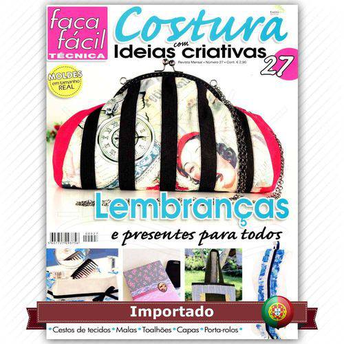 Revista Faça Fácil Costura com Ideias Criativas Nº27