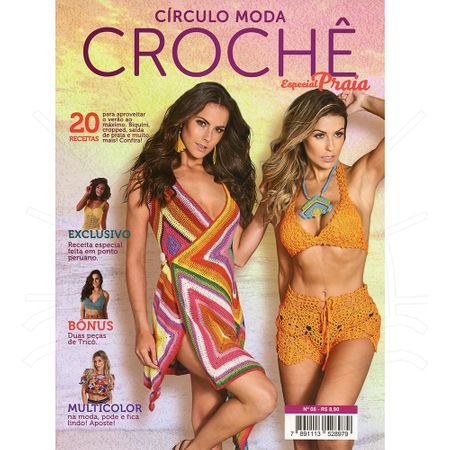 Revista Moda Crochê Círculo Especial Praia Nº 08
