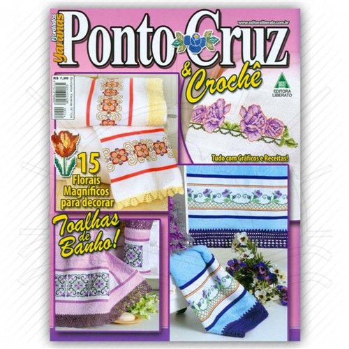 Revista Ponto Cruz & Crochê Ed. Liberato Nº154
