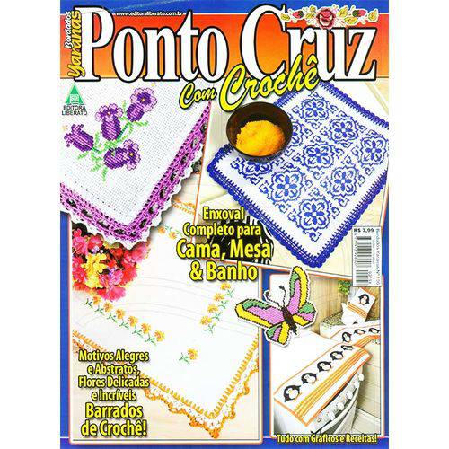 Revista Ponto Cruz com Crochê Ed. Liberato Nº 156